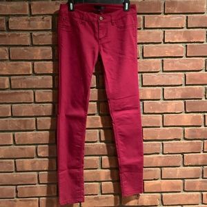 Burgundy Skinny Jeggings
